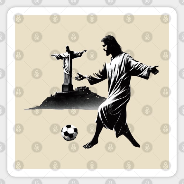 Copa Jesus Minimalist Soccer Sticker by BlackWork